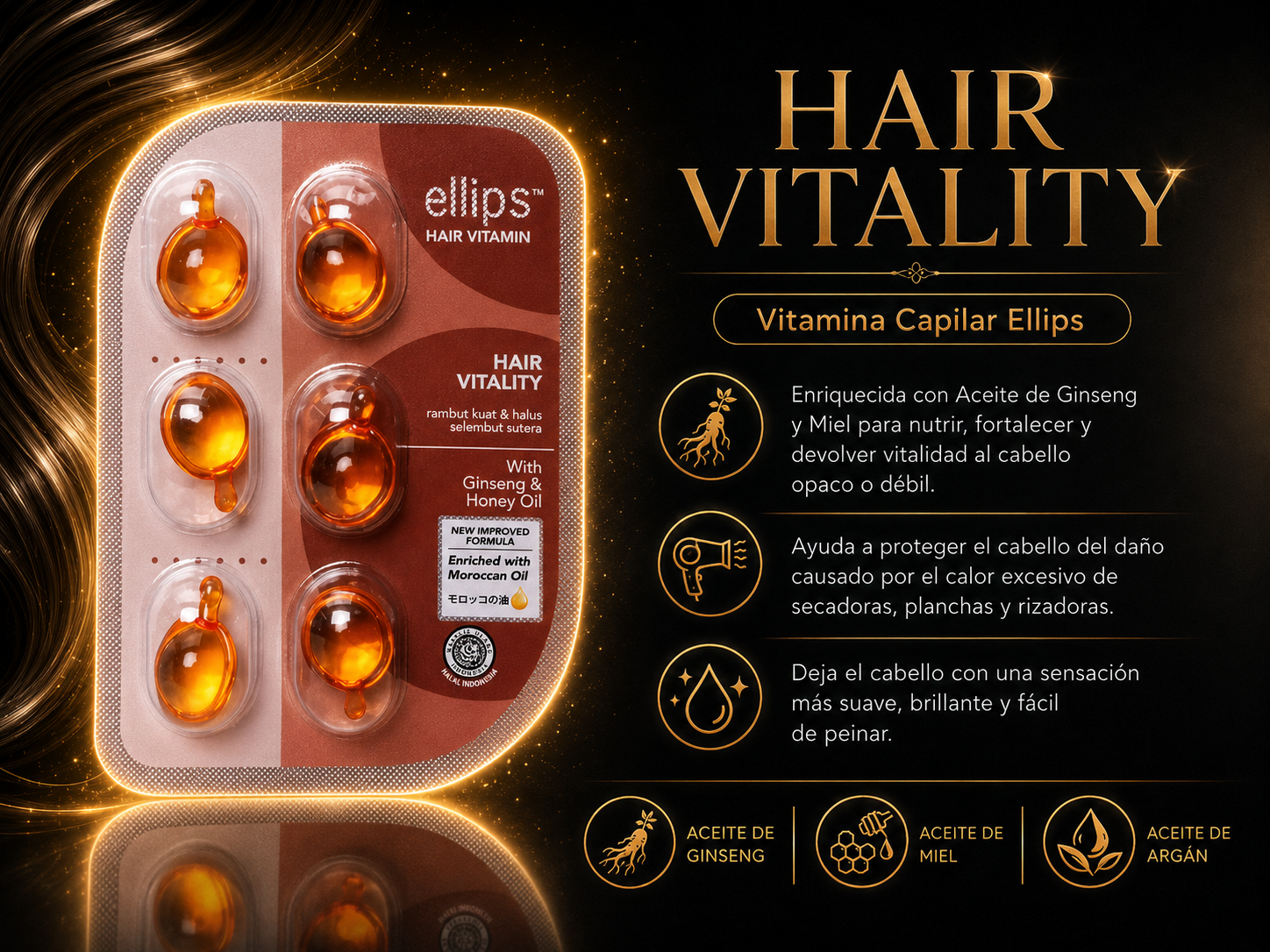 Caja de Sérum Vitaminado de Aceites Esenciales para el Cabello