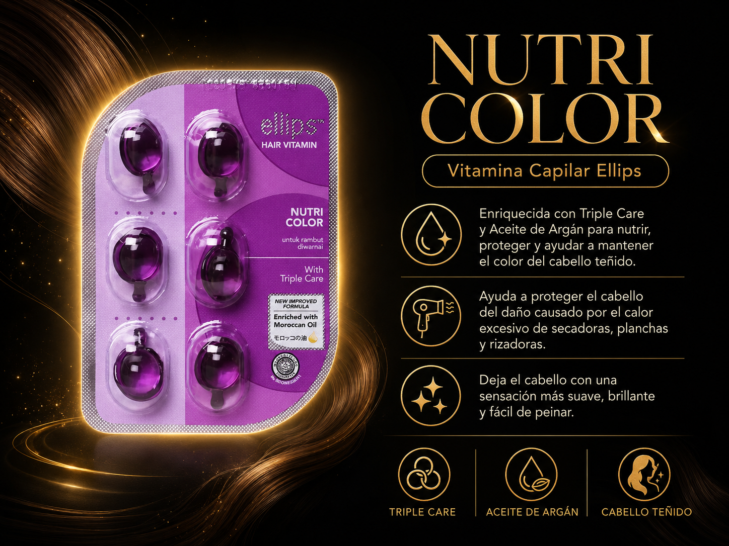 Caja de Sérum Vitaminado de Aceites Esenciales para el Cabello