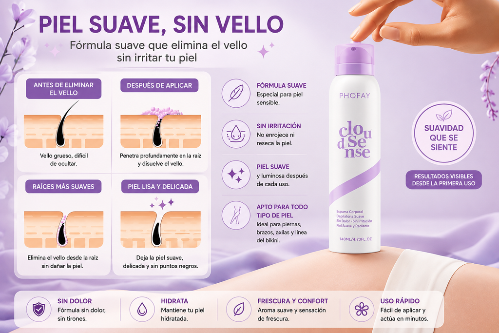 Spray Depilador para piel sensible