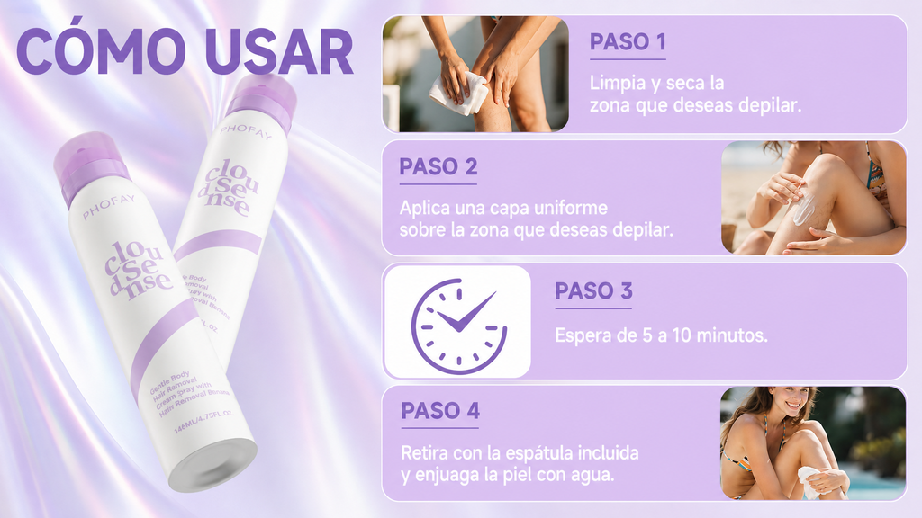Spray Depilador para piel sensible