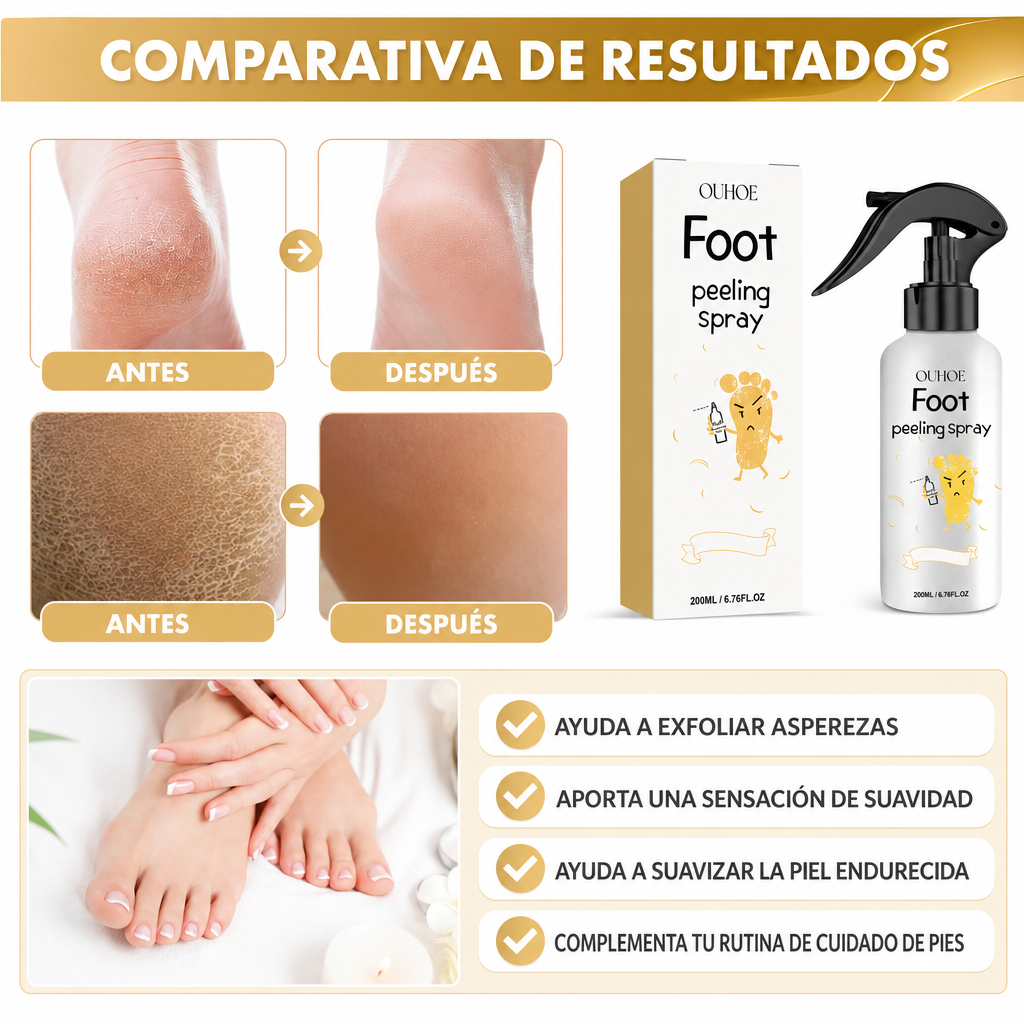 Spray exfoliante de Pies